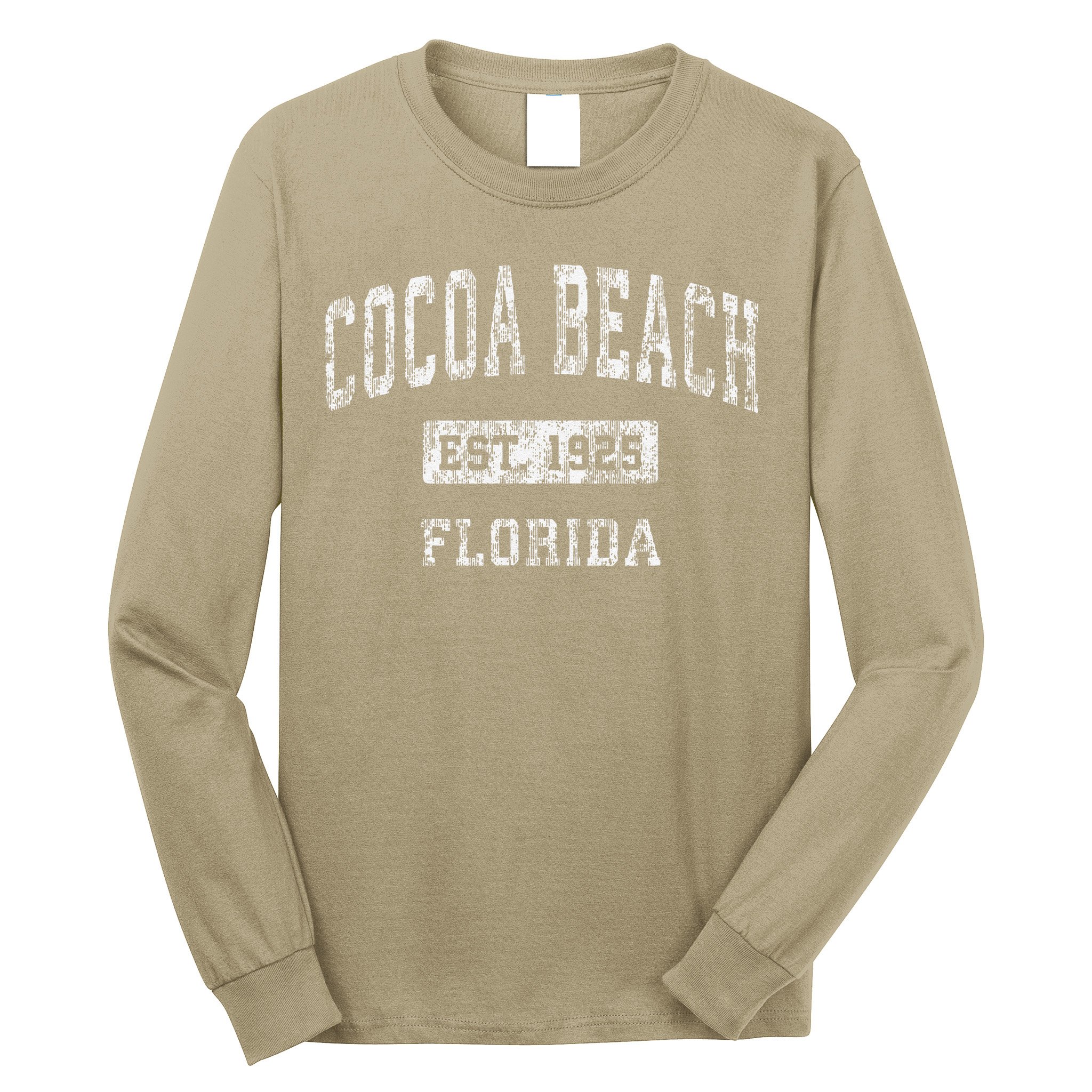 Cocoa Beach Florida Fl Vintage Established Long Sleeve Shirt