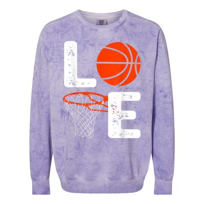 Cool Basketball For Men Women Love Coach Player Team Sports Colorblast Crewneck Sweatshirt