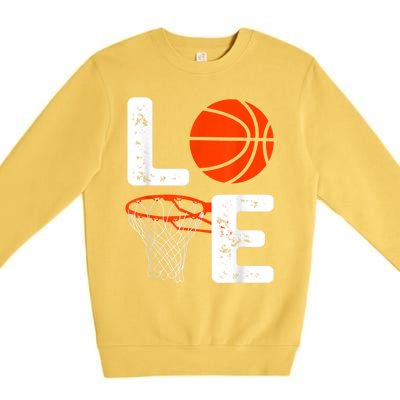 Cool Basketball For Men Women Love Coach Player Team Sports Premium Crewneck Sweatshirt