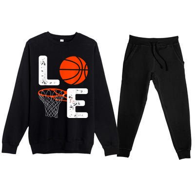 Cool Basketball For Men Women Love Coach Player Team Sports Premium Crewneck Sweatsuit Set