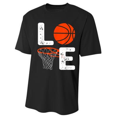 Cool Basketball For Men Women Love Coach Player Team Sports Performance Sprint T-Shirt