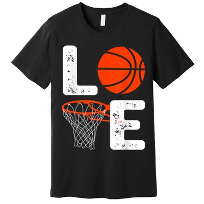 Cool Basketball For Men Women Love Coach Player Team Sports Premium T-Shirt