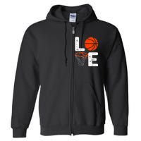 Cool Basketball For Men Women Love Coach Player Team Sports Full Zip Hoodie