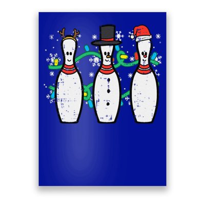 Christmas Bowling Funny Xmas Sports Bowler Funny Funny Poster