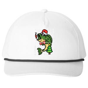 Christmas Bass Fish Us Flag Xmas Patriot Snapback Five-Panel Rope Hat