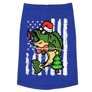 Christmas Bass Fish Us Flag Xmas Patriot Doggie Tank