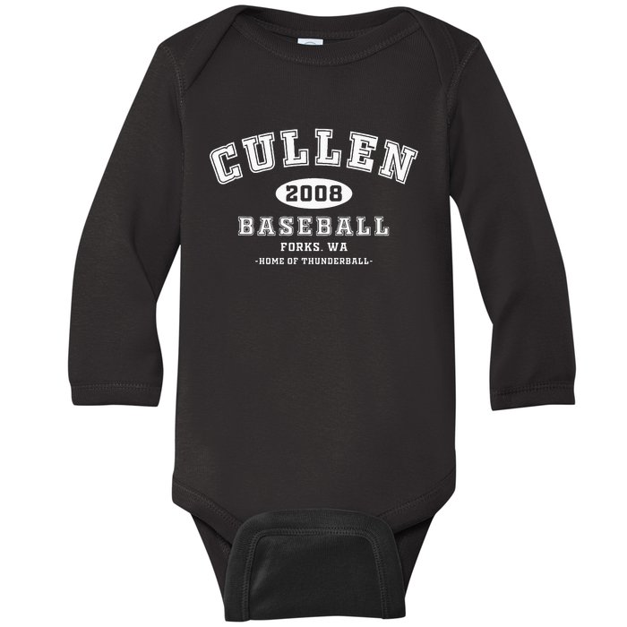 Cullen Baseball Forks Washington Home Of Thunderball Baby Long Sleeve Bodysuit