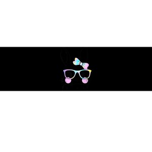 Cute Bunny Face Tie Dye Glasses Easter Day Bumper Sticker