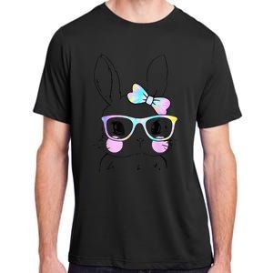 Cute Bunny Face Tie Dye Glasses Easter Day Adult ChromaSoft Performance T-Shirt