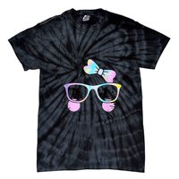 Cute Bunny Face Tie Dye Glasses Easter Day Tie-Dye T-Shirt