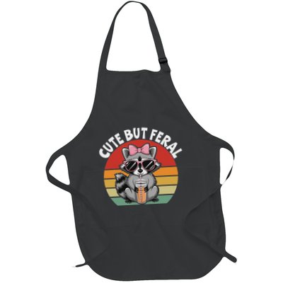 Cute But Feral Funny Colorful Racoon With Sunglasses Racoon Apron