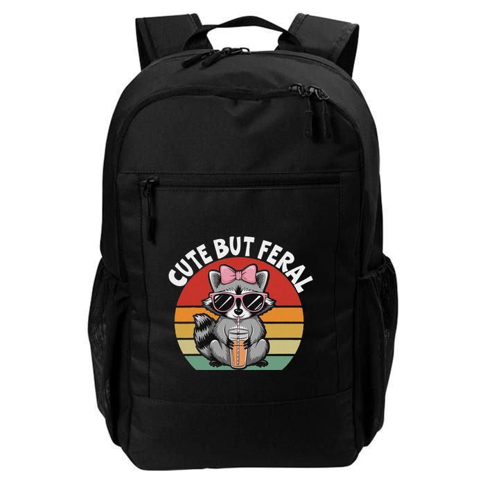 Cute But Feral Funny Colorful Racoon With Sunglasses Racoon Backpack