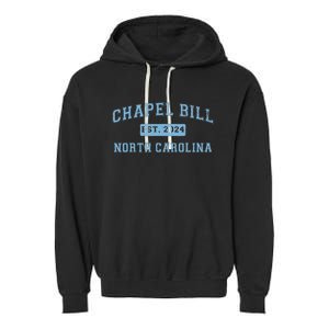 Chapel Bill Funny Sports Design North Carolina Garment-Dyed Fleece Hoodie