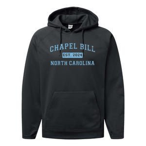 Chapel Bill Funny Sports Design North Carolina Performance Fleece Hoodie