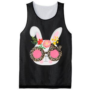 Cute Bunny Face Leopard Glasses Easter For Women Teen Mesh Reversible Basketball Jersey Tank