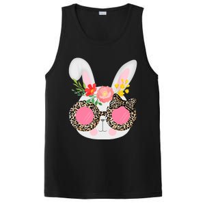 Cute Bunny Face Leopard Glasses Easter For Women Teen PosiCharge Competitor Tank