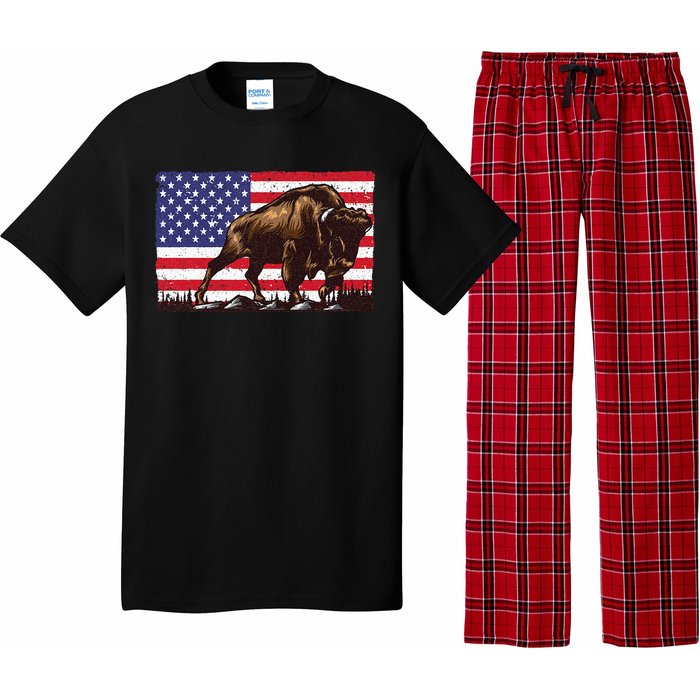 Cute Bison For Men Women Kids Buffalo Bison Lovers Pajama Set