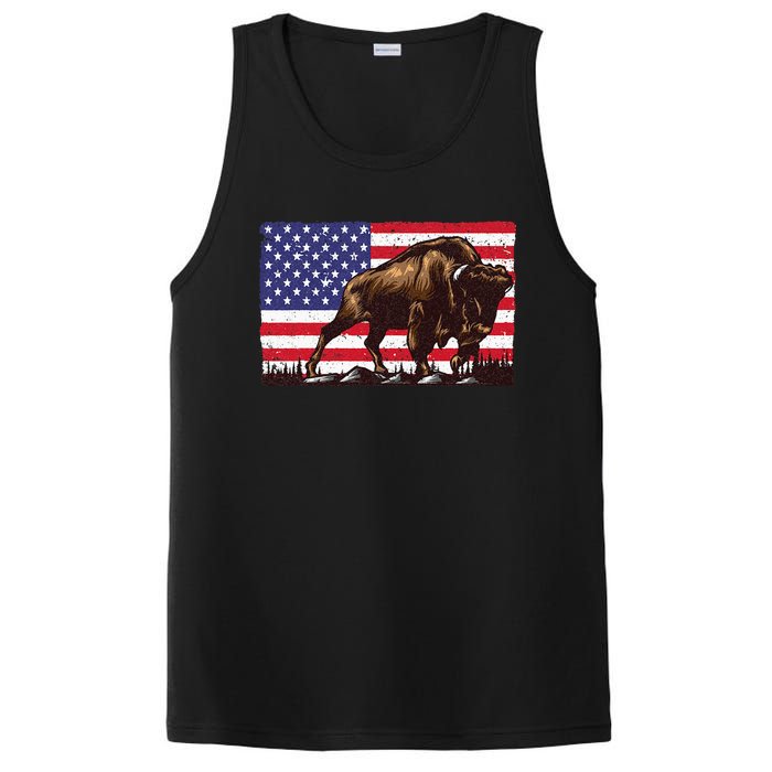 Cute Bison For Men Women Kids Buffalo Bison Lovers PosiCharge Competitor Tank