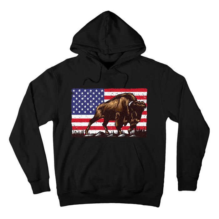 Cute Bison For Men Women Kids Buffalo Bison Lovers Tall Hoodie