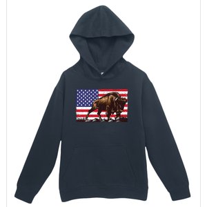 Cute Bison For Men Women Kids Buffalo Bison Lovers Urban Pullover Hoodie