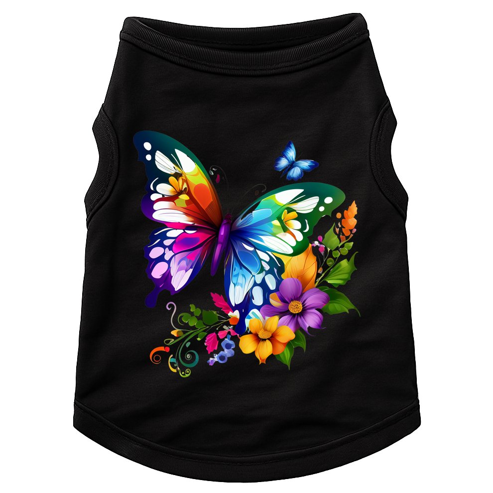 Colorful Butterfly Floral Doggie Tank