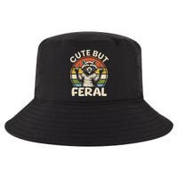Cute But Feral Funny Raccoon Cool Comfort Performance Bucket Hat
