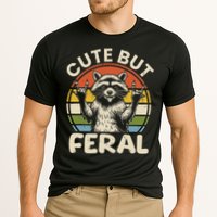 Cute But Feral Funny Raccoon Cooling Performance Crew T-Shirt