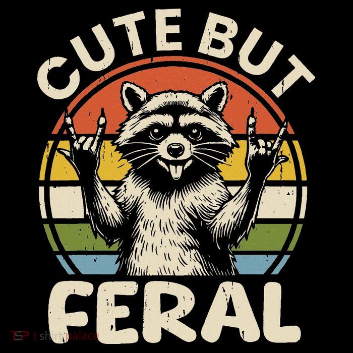 Cute But Feral Funny Raccoon Impact Tech Backpack