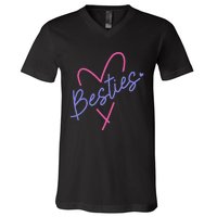 Cute Best Friend Matching Bestie Bff Sister Cousin V-Neck T-Shirt