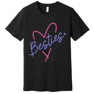 Cute Best Friend Matching Bestie Bff Sister Cousin Premium T-Shirt