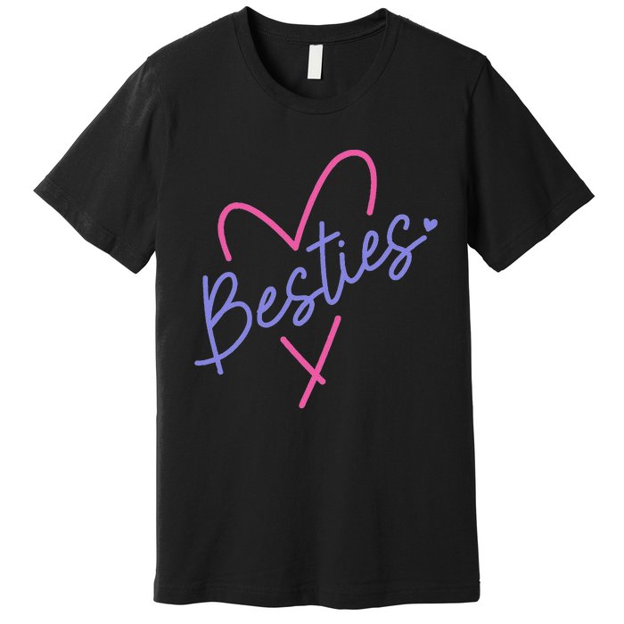 Cute Best Friend Matching Bestie Bff Sister Cousin Premium T-Shirt