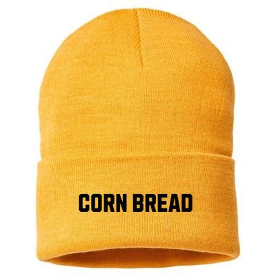 Corn Bread Funny Costume Halloween Sustainable Knit Beanie