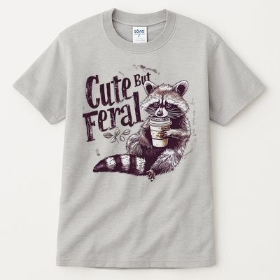 Cute But Feral Funny Raccoon Tall T-Shirt