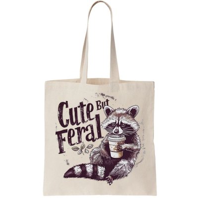 Cute But Feral Funny Raccoon Bag