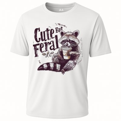Cute But Feral Funny Raccoon Performance Shirt