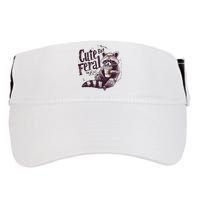 Cute But Feral Funny Raccoon Adult Drive Performance Visor