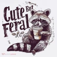 Cute But Feral Funny Raccoon Baby Bodysuit