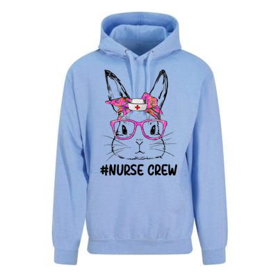 Cute Bunny Face Nurse Tie Dye Glasses Easter Day Nurse Crew Unisex Surf Hoodie