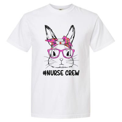 Cute Bunny Face Nurse Tie Dye Glasses Easter Day Nurse Crew Garment-Dyed Heavyweight T-Shirt