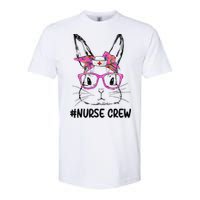 Cute Bunny Face Nurse Tie Dye Glasses Easter Day Nurse Crew Softstyle CVC T-Shirt