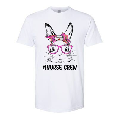 Cute Bunny Face Nurse Tie Dye Glasses Easter Day Nurse Crew Softstyle CVC T-Shirt