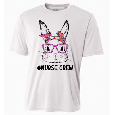 Cute Bunny Face Nurse Tie Dye Glasses Easter Day Nurse Crew Cooling Performance Crew T-Shirt