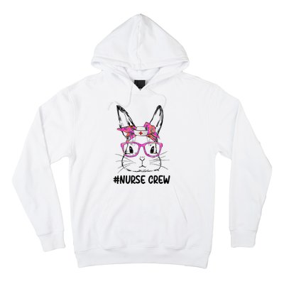 Cute Bunny Face Nurse Tie Dye Glasses Easter Day Nurse Crew Hoodie