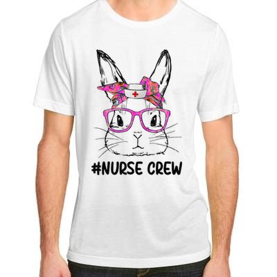 Cute Bunny Face Nurse Tie Dye Glasses Easter Day Nurse Crew Adult ChromaSoft Performance T-Shirt