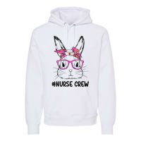 Cute Bunny Face Nurse Tie Dye Glasses Easter Day Nurse Crew Premium Hoodie