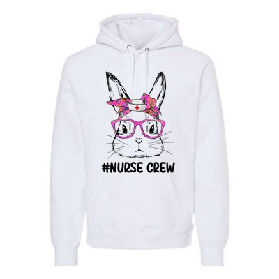 Cute Bunny Face Nurse Tie Dye Glasses Easter Day Nurse Crew Premium Hoodie