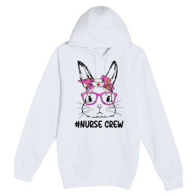 Cute Bunny Face Nurse Tie Dye Glasses Easter Day Nurse Crew Premium Pullover Hoodie