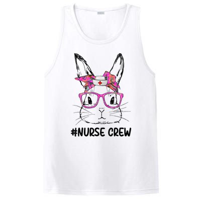 Cute Bunny Face Nurse Tie Dye Glasses Easter Day Nurse Crew PosiCharge Competitor Tank