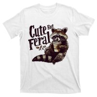 Cute But Feral Vintage Raccoon Coffee Lover T-Shirt