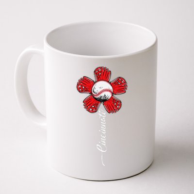 Cincinnati Baseball Flower I Love Cincinnati Baseball Spirit Coffee Mug